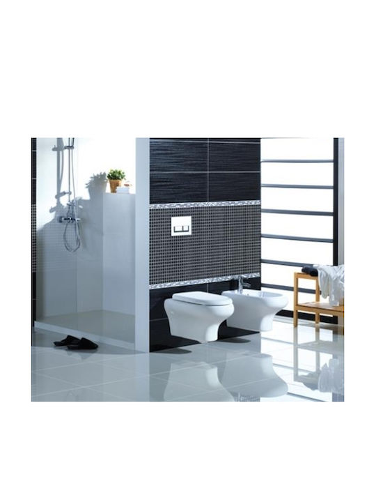 Rak Ceramics Compact Suite Λεκάνη Κρεμαστή με Καζανάκι Χωρίς Κάλυμμα Λευκή