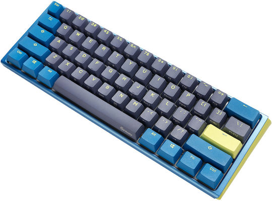 Ducky One 3 Mini Daybreak Gaming Mechanische Tastatur 60% mit Cherry MX Geräuschlos Rot Schaltern und RGB-Beleuchtung (Englisch US) Blue/Grey