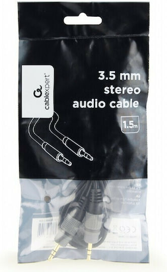 Cablexpert 3.5mm Jack Cable 3.5mm Male - 3.5mm Male Black 1.5m With Gold Plated Terminals CCAP-3535MM-1.5M