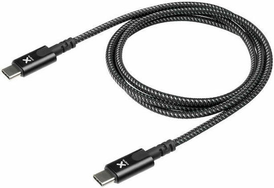 Xtorm CX2071 Braided USB 2.0 Cable USB-C male - USB-C PD Μαύρο 1m