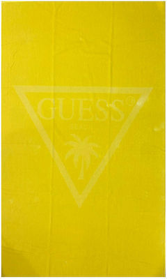 Guess Beach Towel Cotton Yellow 180x100cm.