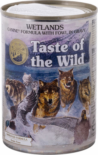 Taste Of The Wild Wetlands Canine Formula Υγρή Τροφή Σκύλων σε Κονσέρβα με Πάπια, Κοτόπουλο, Γαλοπούλα και Ελάφι χωρίς Σιτηρά & Γλουτένη 390gr