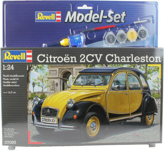 Revell Citroen 2CV Φιγούρα Μοντελισμού Αυτοκίνητο Κίτρινη 126 Κομματιών σε Κλίμακα 1:24 με Κόλλα και Χρώματα 16εκ.