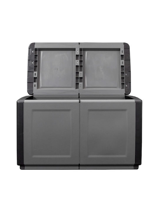 vidaXL Polypropylene Outdoor Storage Box 230lt Gray 96x53x57cm
