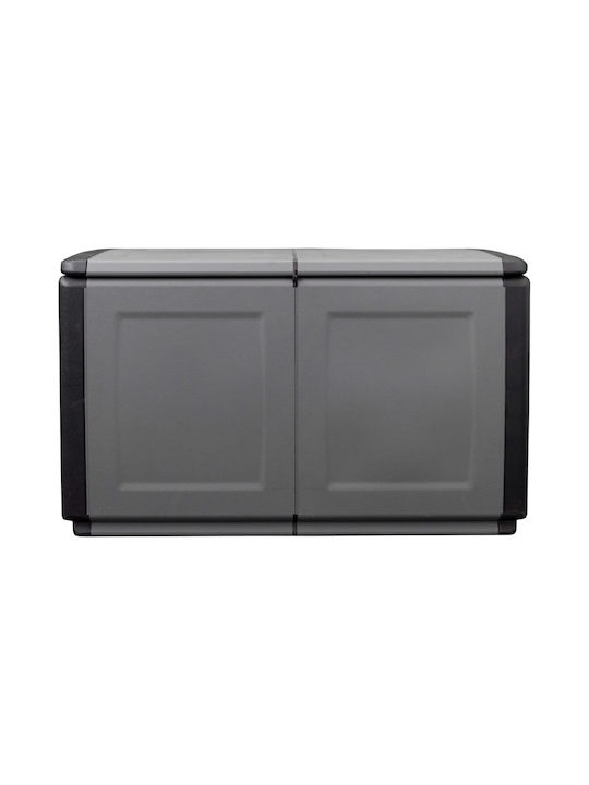 vidaXL Polypropylene Outdoor Storage Box 230lt Gray 96x53x57cm