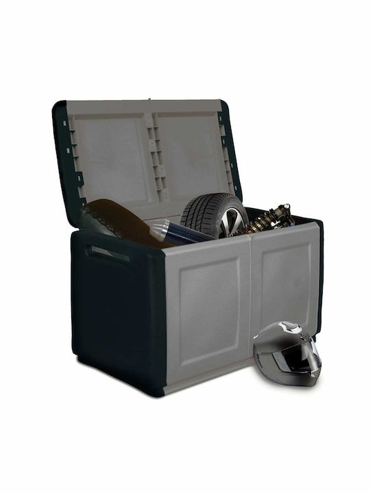vidaXL Polypropylene Outdoor Storage Box 230lt Gray 96x53x57cm