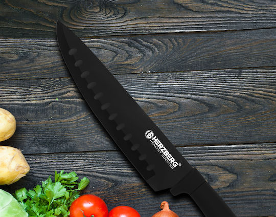 Herzberg Knife Set with Block from Stainless Steel 7pcs
