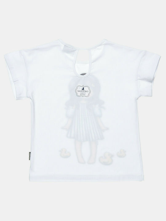 Alouette Kids Blouse Short Sleeve White