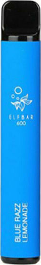 Elf Bar Disposable E-Cigarette 600 Puffs Blue Razz Lemonade 2ml 20mg Blue