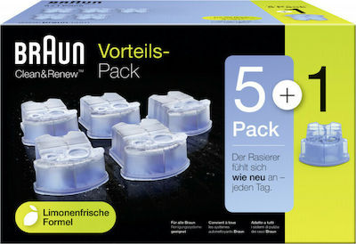 BRAUN 5 Piece CCR4 Plus 1 Clean & Renew Cleaning Cartridge, 5.74 Ounce