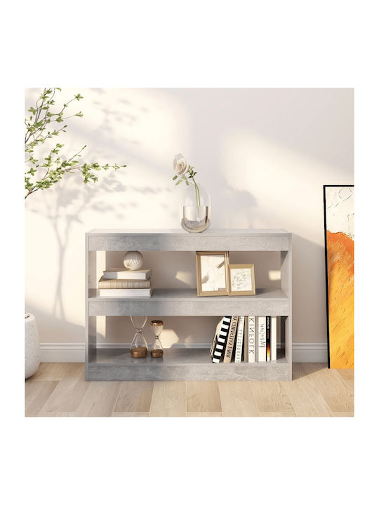 Grey Bookcase 100x30x72cm