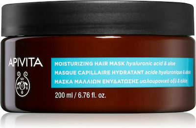 Apivita Μάσκα Μαλλιών με Υαλουρονικό Οξύ & Αλόη για Ενυδάτωση 200ml