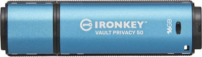 Kingston IronKey Vault Privacy 50 32GB USB 3.2 Stick Μπλε