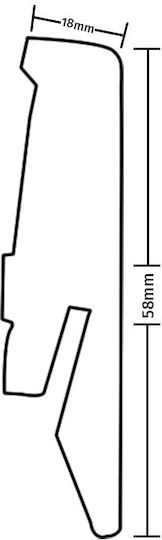Newplan Σοβατεπί Δαπέδου MDF 8156 260x5.8εκ.