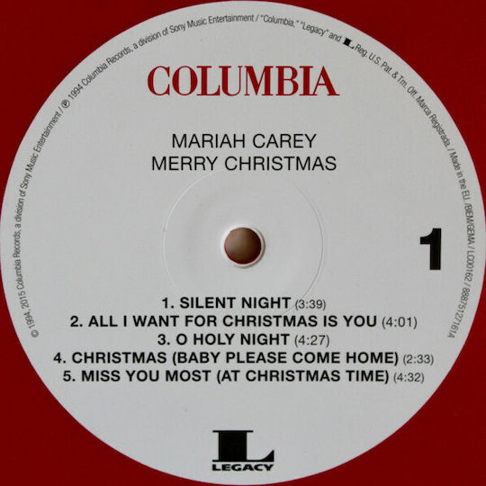 Mariah Carey Merry Christmas LP Rot Vinyl