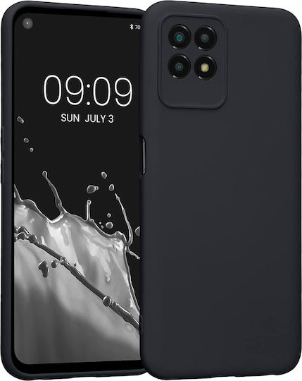KWmobile Soft Flexible Umschlag Rückseite Silikon Black Matte (Realme 8i)