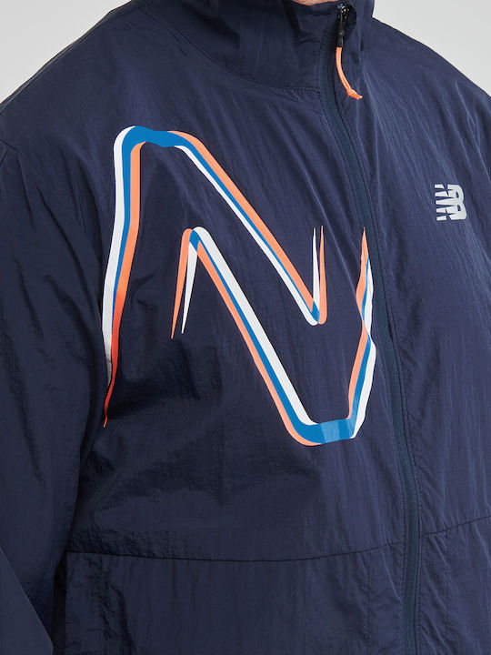 Jacket Waterproof and Windproof Navy Blue