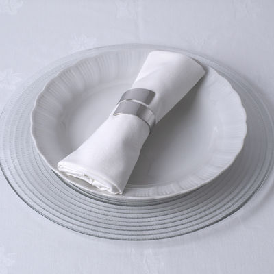 GloboStar Metallic Napkin Ring Couvert Silver