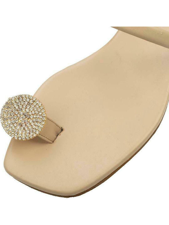 Flache Sandalen für Damen Bronze