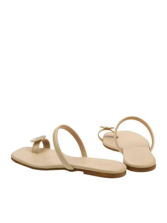 Flache Sandalen für Damen Bronze