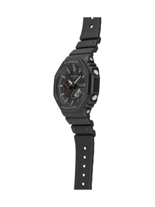 Casio G-Shock Ανδρικό Ρολόι 45.4mm Χρονογράφος Solar με Μαύρο Καουτσούκ Λουράκι