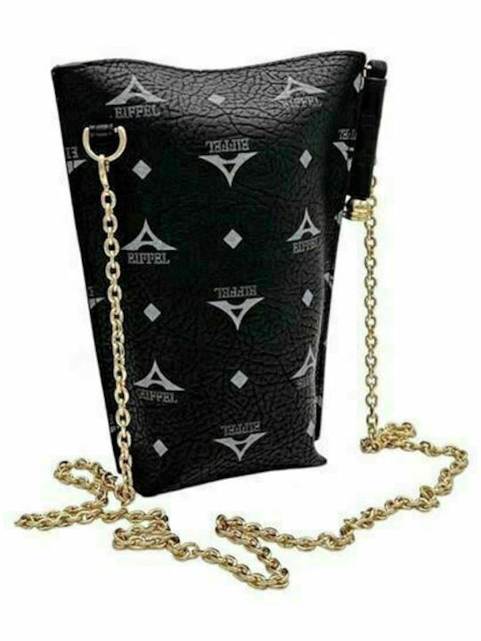 La tour Eiffel Din piele Geantă de damă Crossbody Neagră