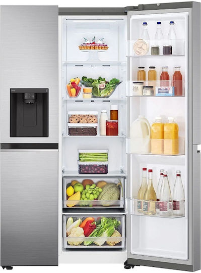 LG Side-by-Side Refrigerator 635lt Total NoFrost H179xW91.3xD73.5cm Inox GSLV70PZTE