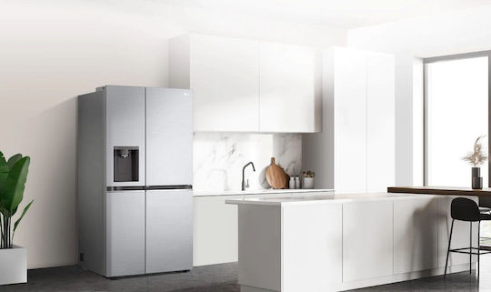 LG Side-by-Side Refrigerator 635lt Total NoFrost H179xW91.3xD73.5cm Inox GSLV70PZTE