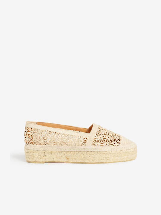 Castaner Crudo Women's Knitted Espadrilles Beige