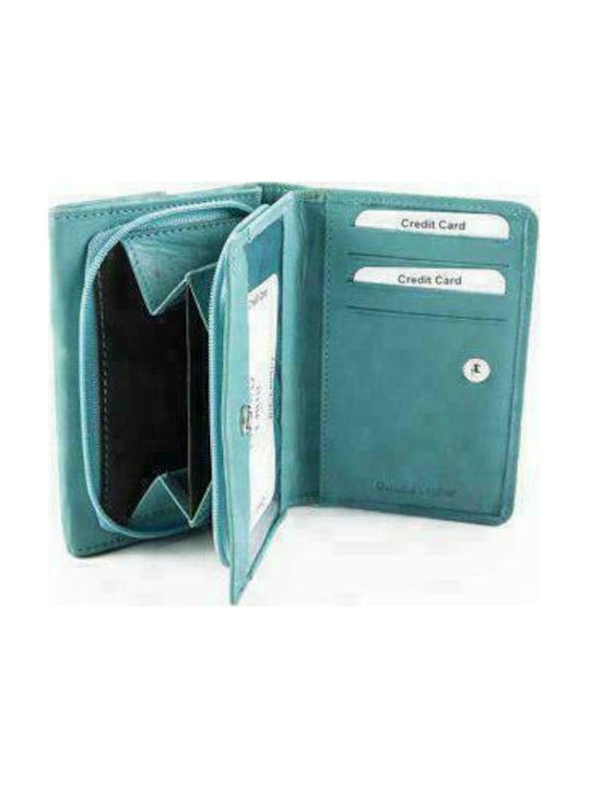 Fetiche Leather Small Leather Women's Wallet Light Blue