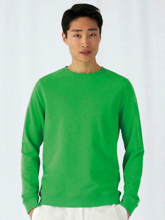 B&C Men's Long Sleeve Promotional Sweatshirt Green WU31B-515