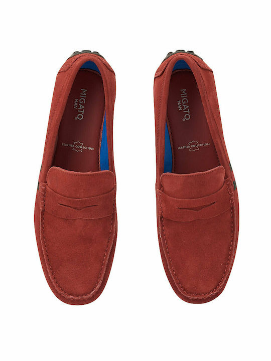 Men's Suede Moccasins Red GL2807-M08