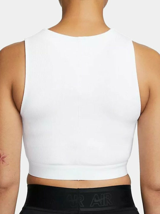 white nike air crop top