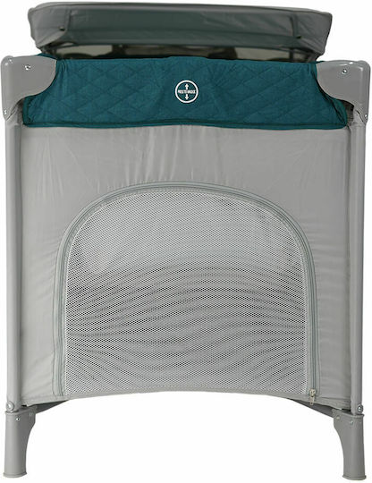 Bebe Stars Comfort Elephant Кошара за игра 2 Нива с Променяща се Повърхност & Матрак Сив 125x65см