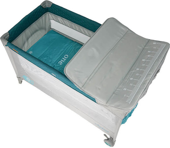 Bebe Stars Comfort Elephant Кошара за игра 2 Нива с Променяща се Повърхност & Матрак Сив 125x65см