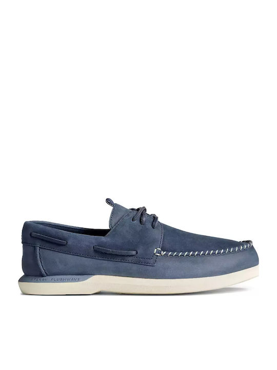 Plushwave 2.0 Δερμάτινα Ανδρικά Boat Shoes σε Μπλε Χρώμα
