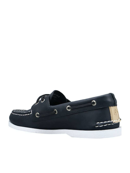Authentic Δερμάτινα Ανδρικά Boat Shoes σε Μπλε Χρώμα