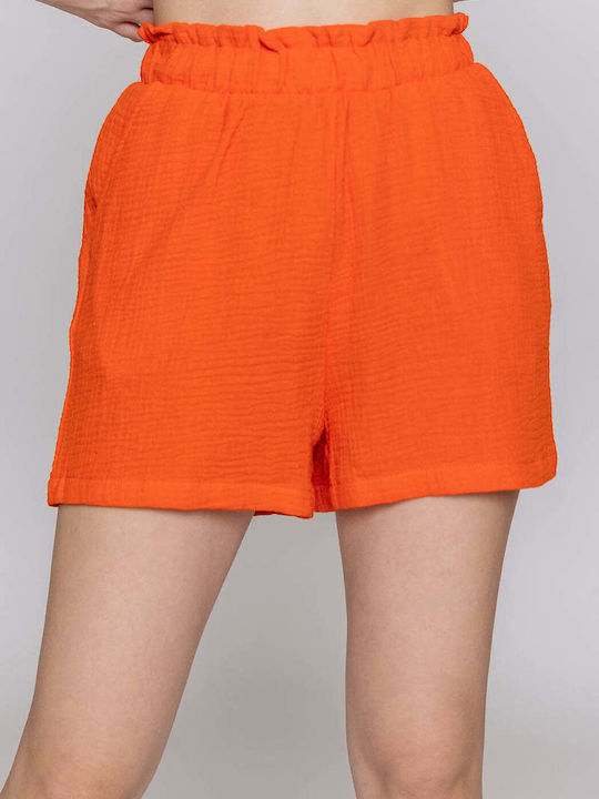 Vero Moda Women's High-waisted Shorts Cherry Tomato