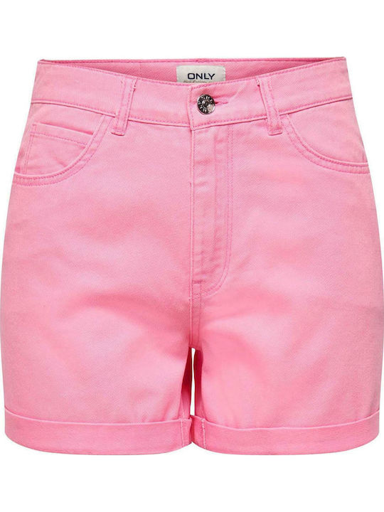 Women's Jean High-waisted Shorts Pink