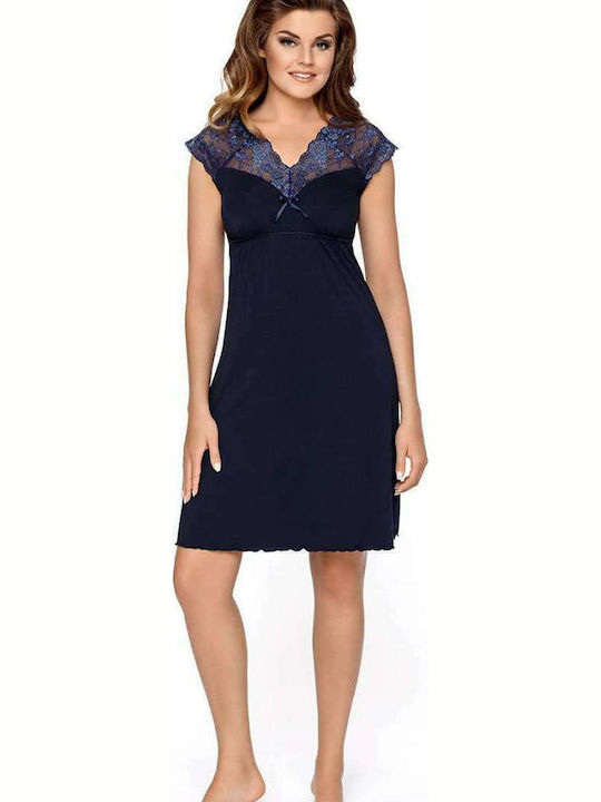 Babell Summer Women's Nightdress Navy Blue