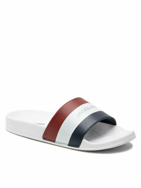 Jack & Jones Men's Slides White