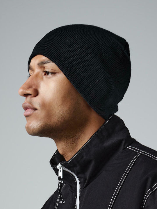 Beanie Unisex Beanie Knitted in Black color
