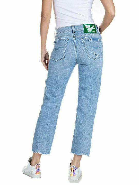 Replay High Waist Women's Jean Trousers in Straight Line