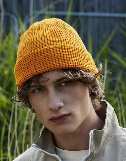 Cotton Waffle B52N Beanie Männer Beanie Gestrickt Mustard