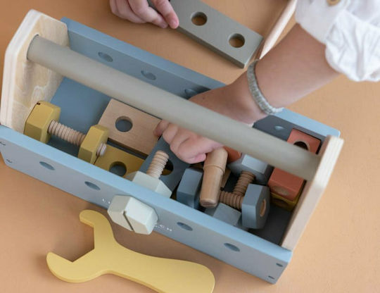 Little Dutch Werkzeugkoffer Mit 20 Hölzernes Kinder-Tools Für 3+ Jahre 13 cm 20 Stück