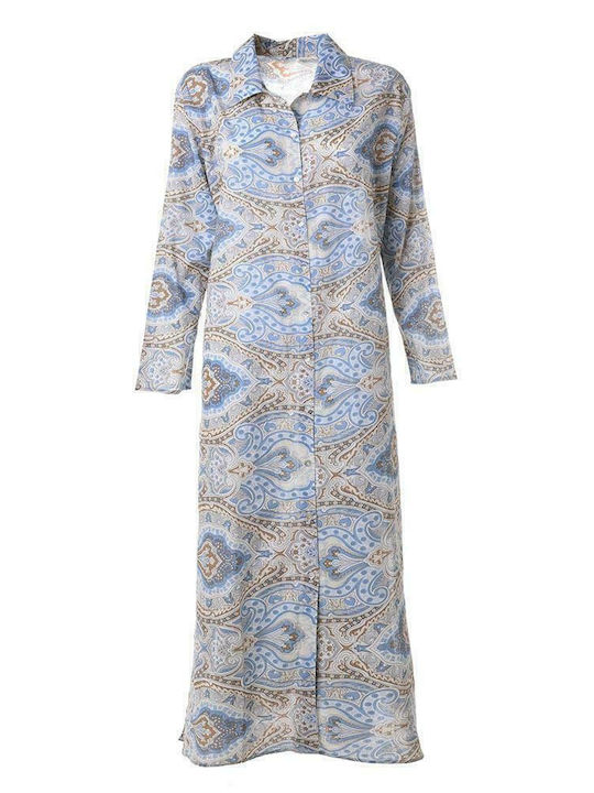 Ble Resort Collection Damen Maxi Kleid Strand Blau