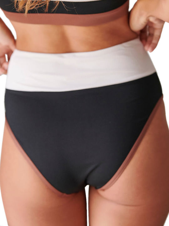 Bikini Slip Ψηλόμεσο Μαύρο