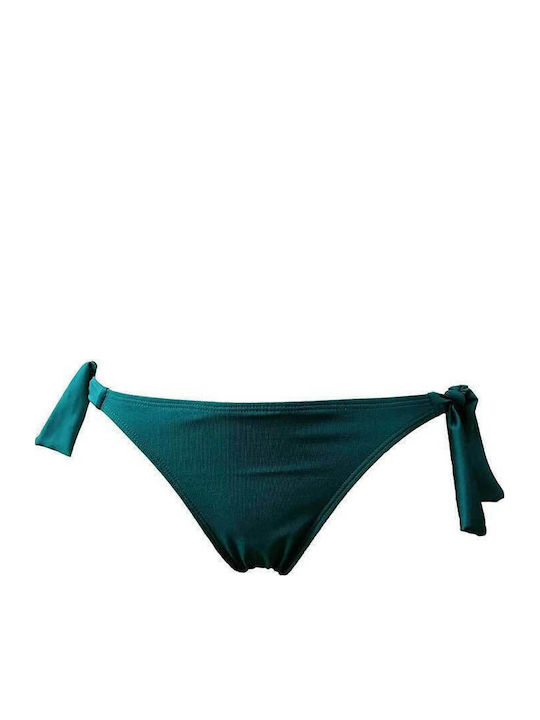 Bikini Slip mit Schnürchen Grün