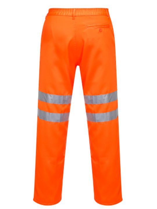 Portwest Reflective Work Trousers Orange