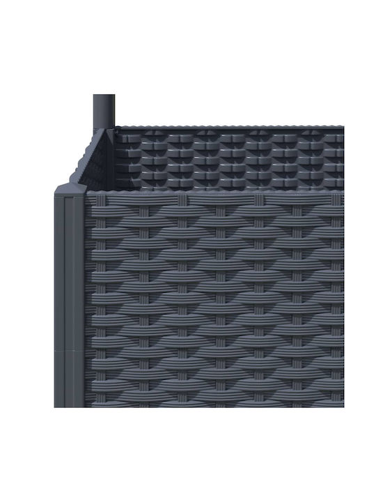 vidaXL Planter Box Plastic Gray 120x120x136cm.